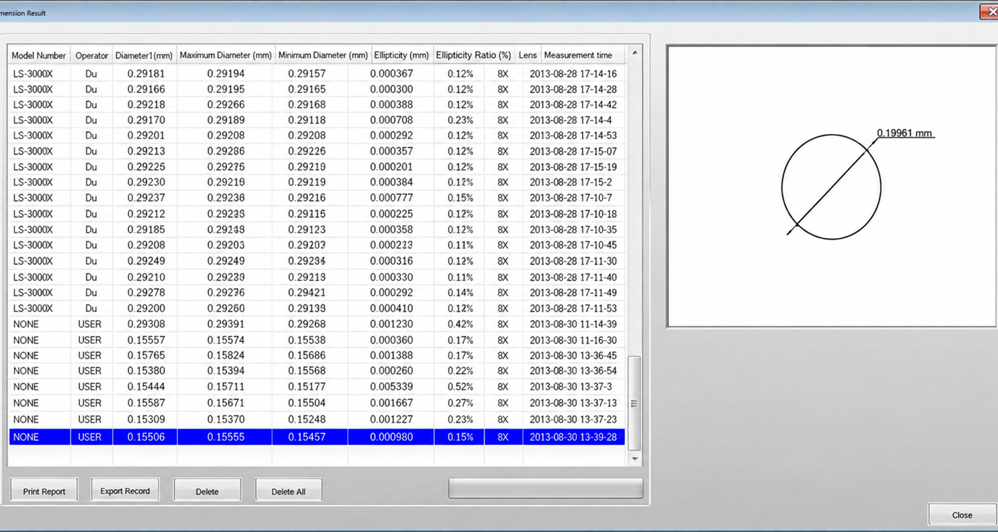 Measurement Results Exportable
