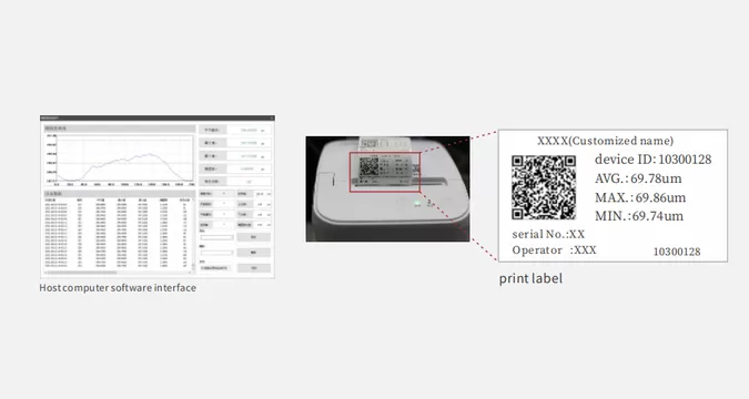 Print measurement results as labels